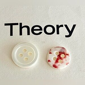 Theory White & Red Marbled Replacement Button Set